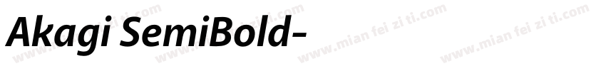 Akagi SemiBold字体转换